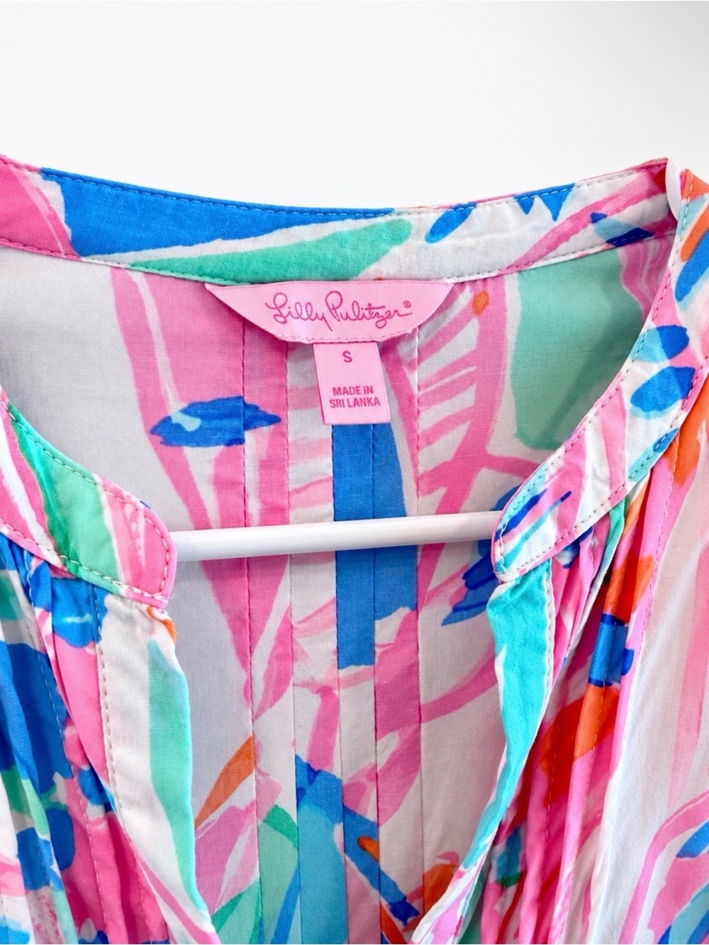 Lilly Pulitzer Sarasota Tunic Dress Out To Sea Print Pink Blue Green Women’s S - Picture 4 of 6